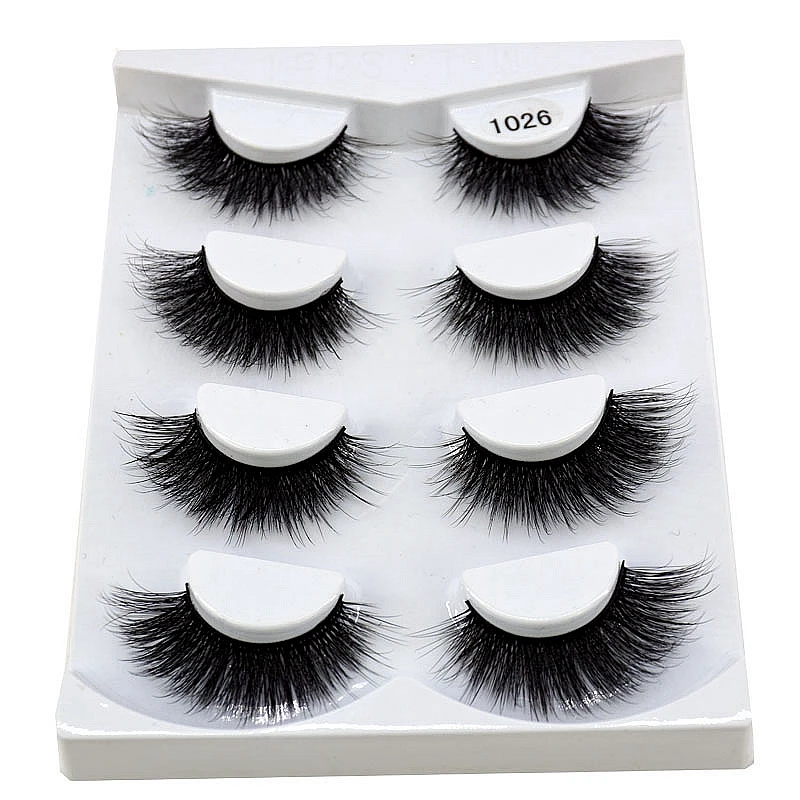 

60 boxes 3D Mink Hair Natural Cross False Eyelashes Long Messy Makeup Fake Eye Lashes Extension Make Up Beauty Tools