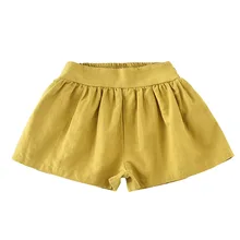 От 4 до 16 лет Детские шорты для подростков детская одежда летние короткие штаны повседневные однотонные хлопковые шорты для маленьких девочек, брюки 8, 10, 12, 14