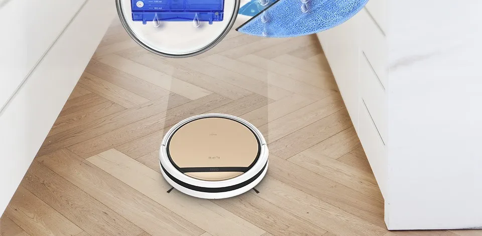 ILIFE V5s Pro пылесос-робот с сильным притяжением и ультратонким корпусом, влажная и сухая уборка, лучише пользовать для волос и твердого пола