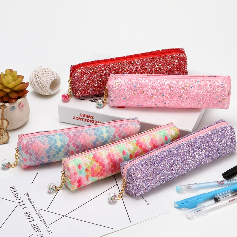 

Sequin Pencil Case Estuche Escolar Kalem Kutusu Kalemlik Trousse Scolaire Stylo Pencilcase Box Mermaid Laser Cute Astuccio