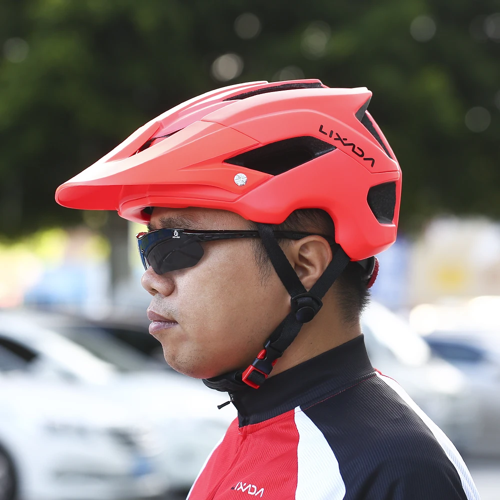 Lixada Mountain Bike Helmet with Sun Visor Ultralight Adjustable MTB S6K6 