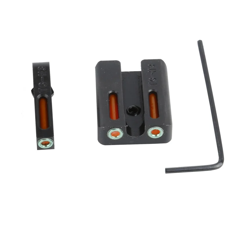 

Shooting Gear Real Red Green Fiber Optic Front with Combat Rear Sights Focus-lock for Glock Drop Shipping