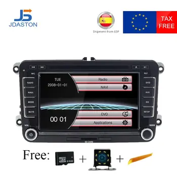 

JDASTON Car Multimedia player Autoradio 2 Din DVD Player Audio For VW Golf 6/5 Passat b7/cc/b6 SEAT leon Tiguan Skoda Octavia
