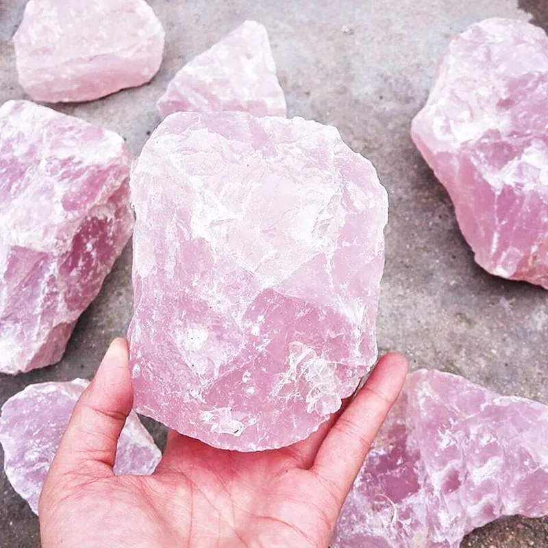 1pc Natural Pink Quartz Crystal Stone Rock Mineral Specimen Collectible
