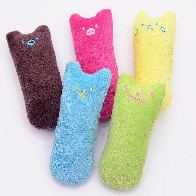Cat Toys Funny Grinding Catnip Interactive Plush Cat Toy Pet Kitten Chewing Toy Claws Thumb Bite Cat Mint For Cats Teeth Toys