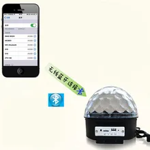 Bluetooth магический шар света KTV Лазерный свет 9 цветов 27 Вт хрустальный магический шар Светодиодная сценическая лампа 21 режим диско лазерный свет Вечерние огни