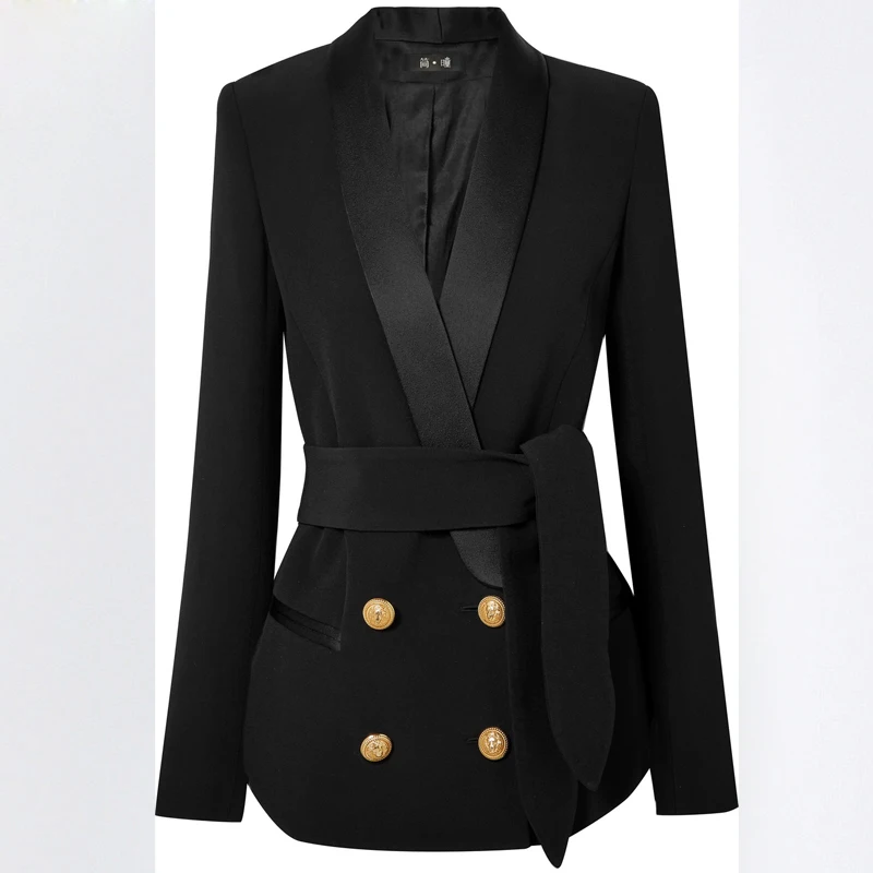 new fashion women business Pant Suits formal office work plus size Slim long-sleeve blazer and pants trousers set
