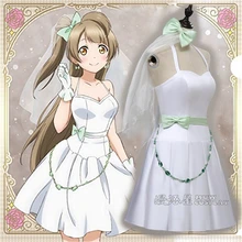 Платье подружки невесты Love Live Minami Kotori, нарядный костюм, милое платье для девочек и женщин, форменные костюмы, белое платье