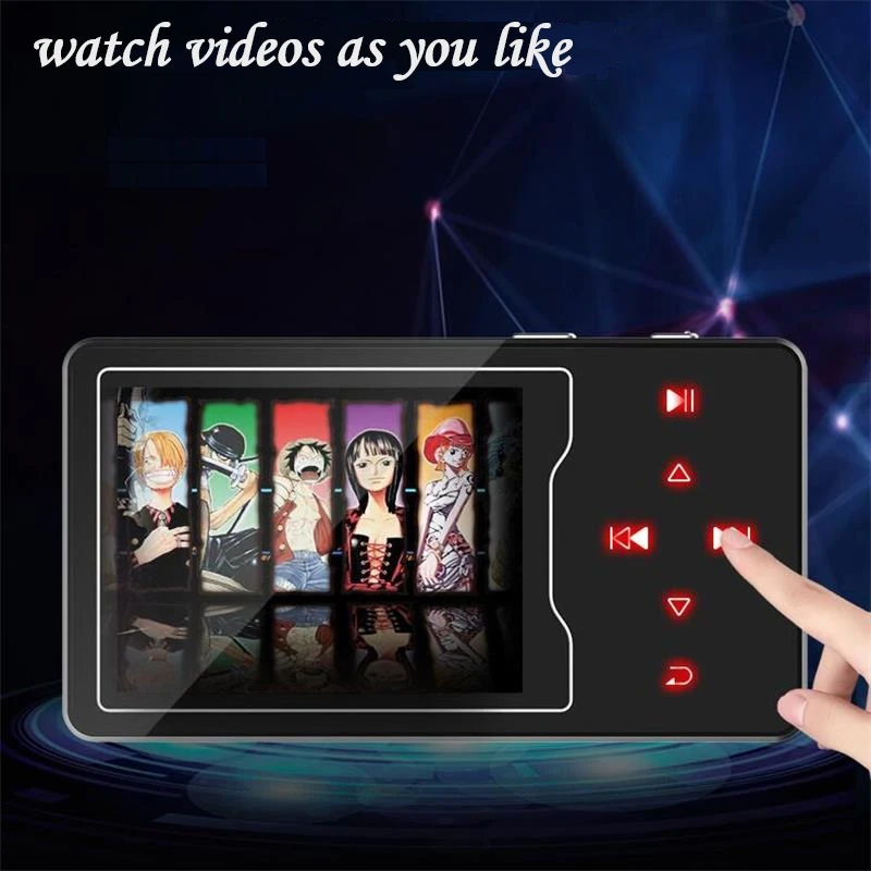 

HD 2.4Inch Screen 16GB Bluetooth MP4 Player with Speaker Touch Key Lossless Music Player Support FM, SD up to 64GB Video Player