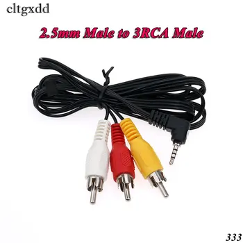 

cltgxdd 5ft/1.5m 2.5mm Jack Male Plug To 3 RCA Male Phono Audio Video AV Out Cable 4 Pole TV Lead