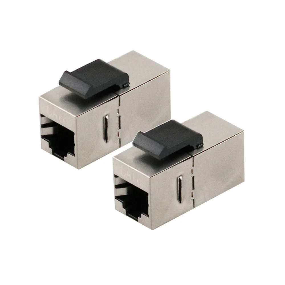 2 шт. экранированный модульный соединитель RJ45 Keystone Jack Cat6 с защелкой