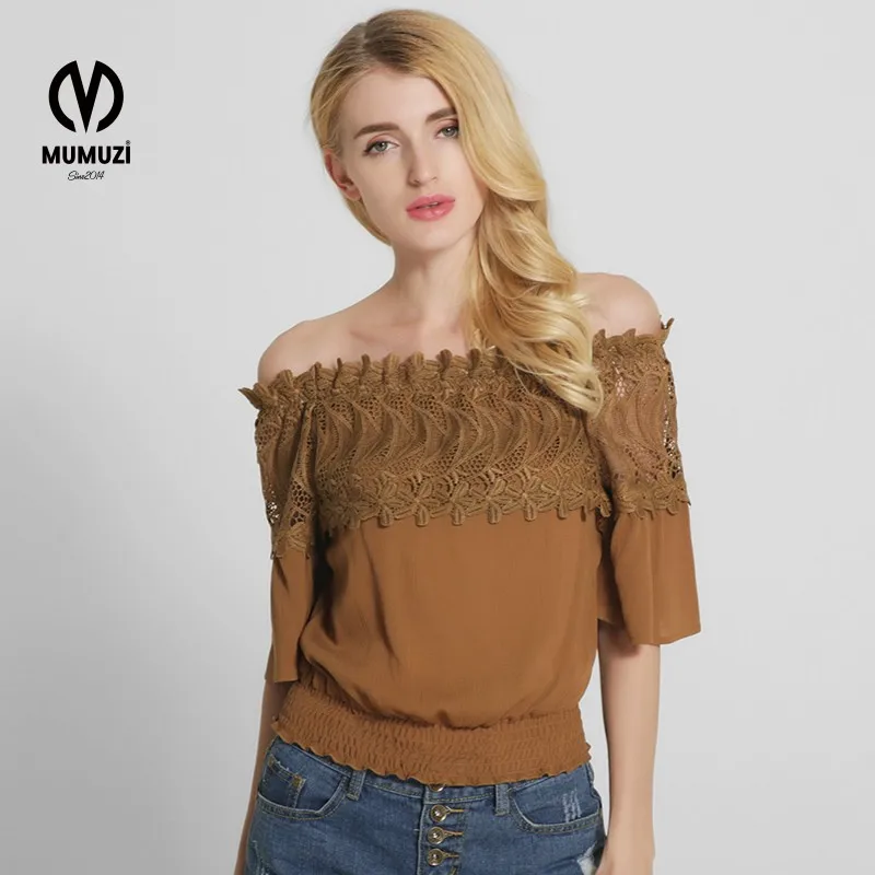 2017Lace chiffon blouse shirt Women summer crop tops off shouder White blouse female christmas hollow out blusas white-cotton-lace-top : image 2017Lace chiffon blouse shirt Women summer crop tops off shouder White blouse female christmas hollow out blusas white-cotton-lace-top