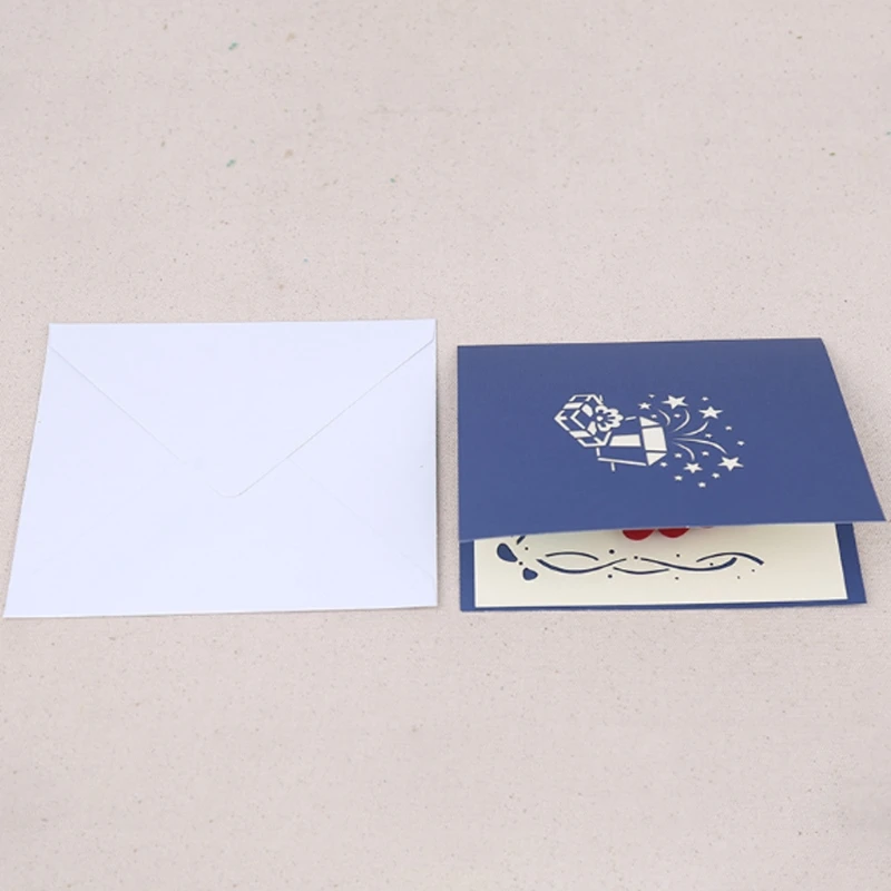 Ручная работа Подарочная коробка поздравительные открытки День рождения Свадебное приглашение 3D всплывающая открытка новая