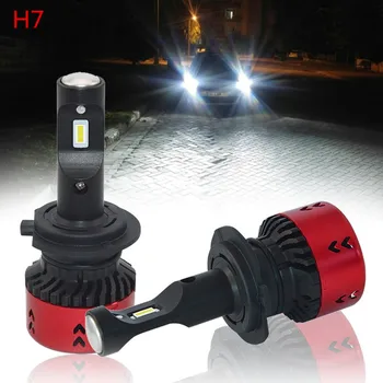 

H7 H8 H9 H11 Single Beam LED Headlight Car DRL Bulbs All-in-One Conversion Kit White 80W-New Version with PhilipsLED Chips