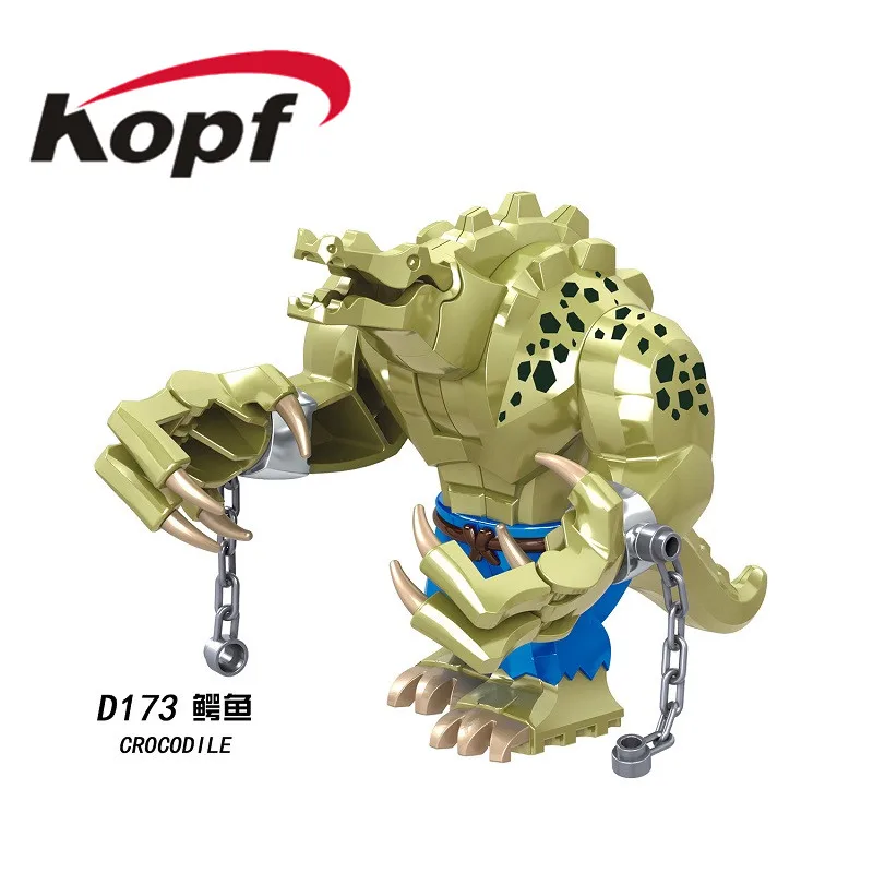 

D173 Single Sale Building Blocks Model Batman Movies Crocodile killer Big Size Brick Figures Action Learning For Children Toys