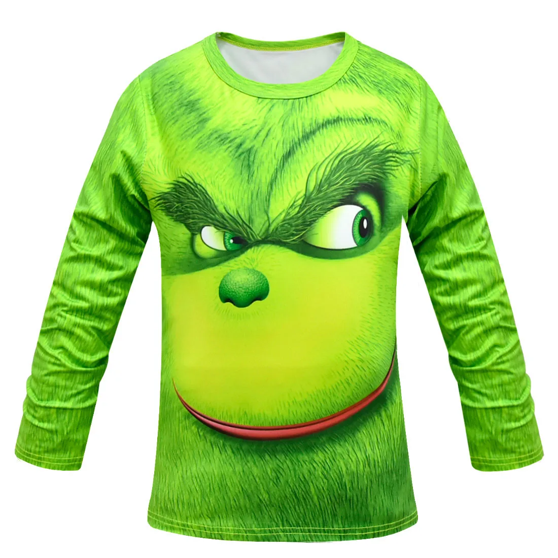 2020 GRINCH Full Face 3D Clothes Boys Hoodies T Shirts For Boys Children Sweatshirts Cartoon 