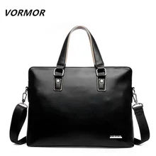 VORMOR, мужской повседневный портфель, сумка из искусственной кожи, сумка через плечо, сумка для компьютера, ноутбука, сумка-тоут, черный/синий