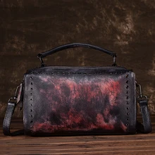 Новинка, женская сумка через плечо, сумка-тоут, кошелек, кисть, цвет, Ретро стиль, сумка на плечо, сумка-мессенджер, натуральная кожа, Сумка с верхней ручкой, сумки