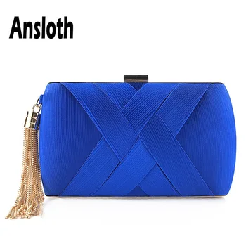 

Ansloth Elegant Clutch Bag Women Tassel Wedding Bag For Ladies Evening Party Clutches Female Bride Bag Shoulder Bag Purse HPS535
