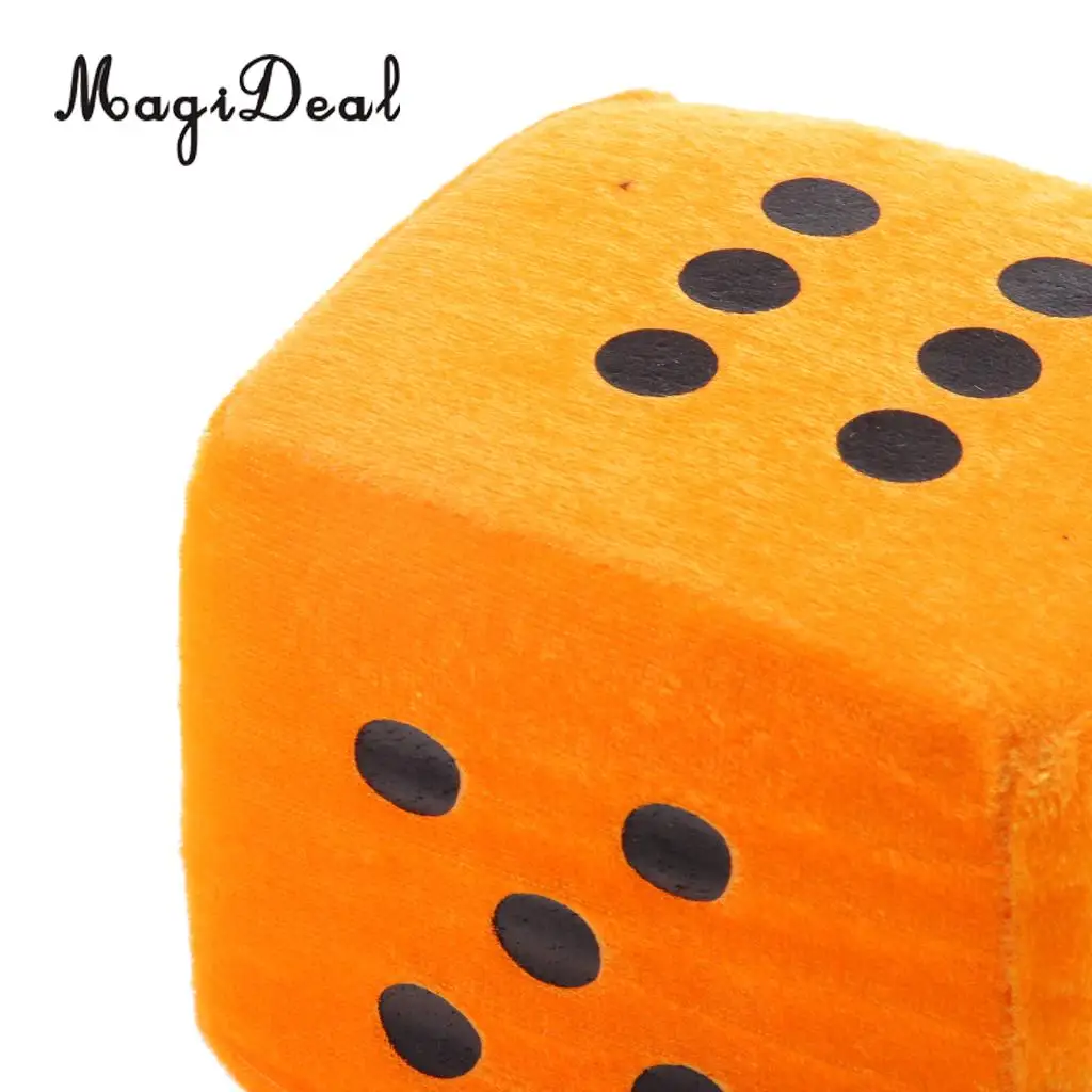 MagiDeal 4 Inch Plush Dice Car/Window Hanger Soft Stuffed Toy with Sucker for Window Sticky Decor Party Travel Club Toy 6Colors
