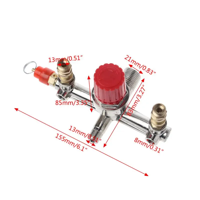Воздушный компрессор двойной выход Регулятор давления Регулятор запорный штуцер