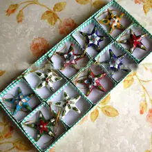 NEW10PCS КИТАЙСКИЙ ручной работы перегородчатой ENAMAL звезда рождественские украшения