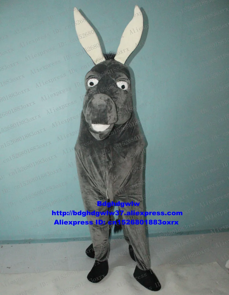 Серый Ослик для двух человек Burro Mule Hinny маскарадный костюм с героями мультфильмов, деловая реклама, банкет zx1165