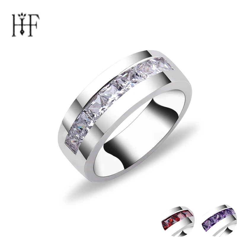 

Circular Finger Ring for Female with AAA Red Purple Cubic Zircon jewellery dropshipping anel anillos aneis bagues femme Gift