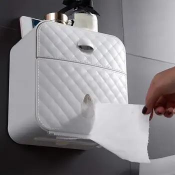 

Waterproof Diamond Tissue Box Staple-Free Wall-Mounted Large-Capacity Storage Drawer Sundries Storage Box Dispenser Organizer