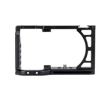 

EachRig A6 Camera Cage for Sony a6000 a6300 a6400 a6500 with 1/4" and 3/8" Threaded Holes Cold Shoe Base,a6300 Camera Cage