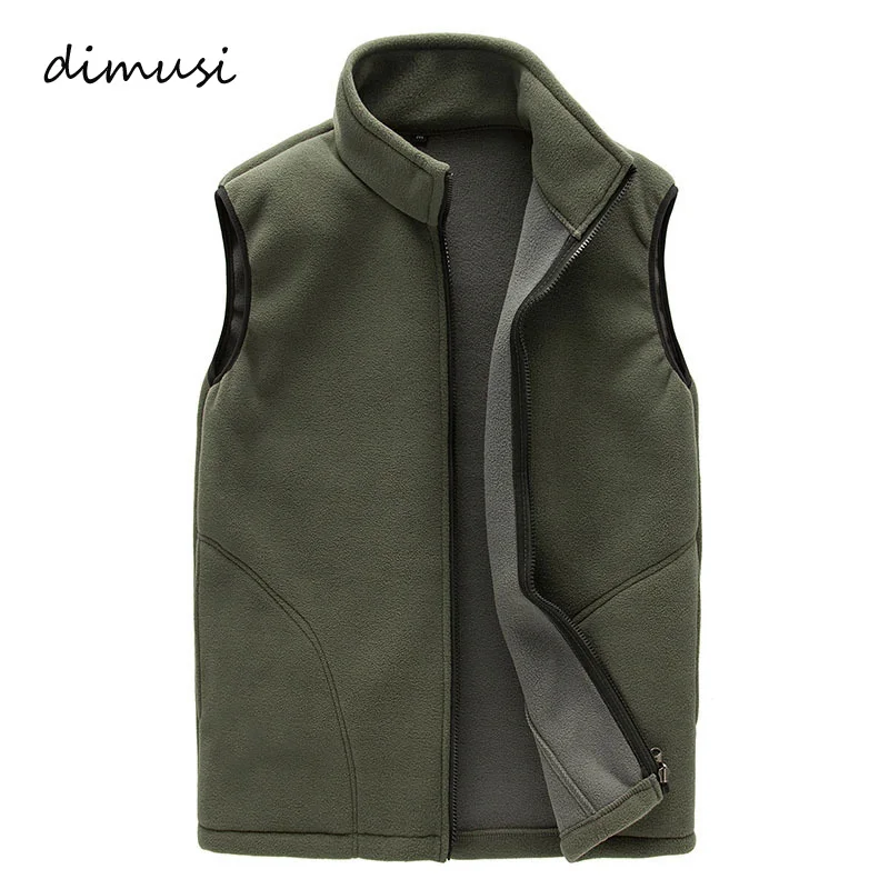 Goede DIMUSI Mannen Winter Fleece Vest Mannelijk Dikke Warm Vest Uitloper Toevallige Thermische Zachte Vesten Heren Winddicht Mouwloze Jas, YA720