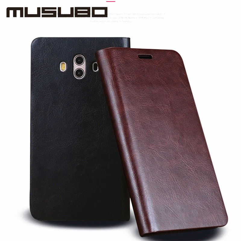 

Musubo Luxury Stand Leather Flip Case For Huawei Mate 10 Business cover coque capa for Mate 10 ten 5.9 inch Wallet Phone cases