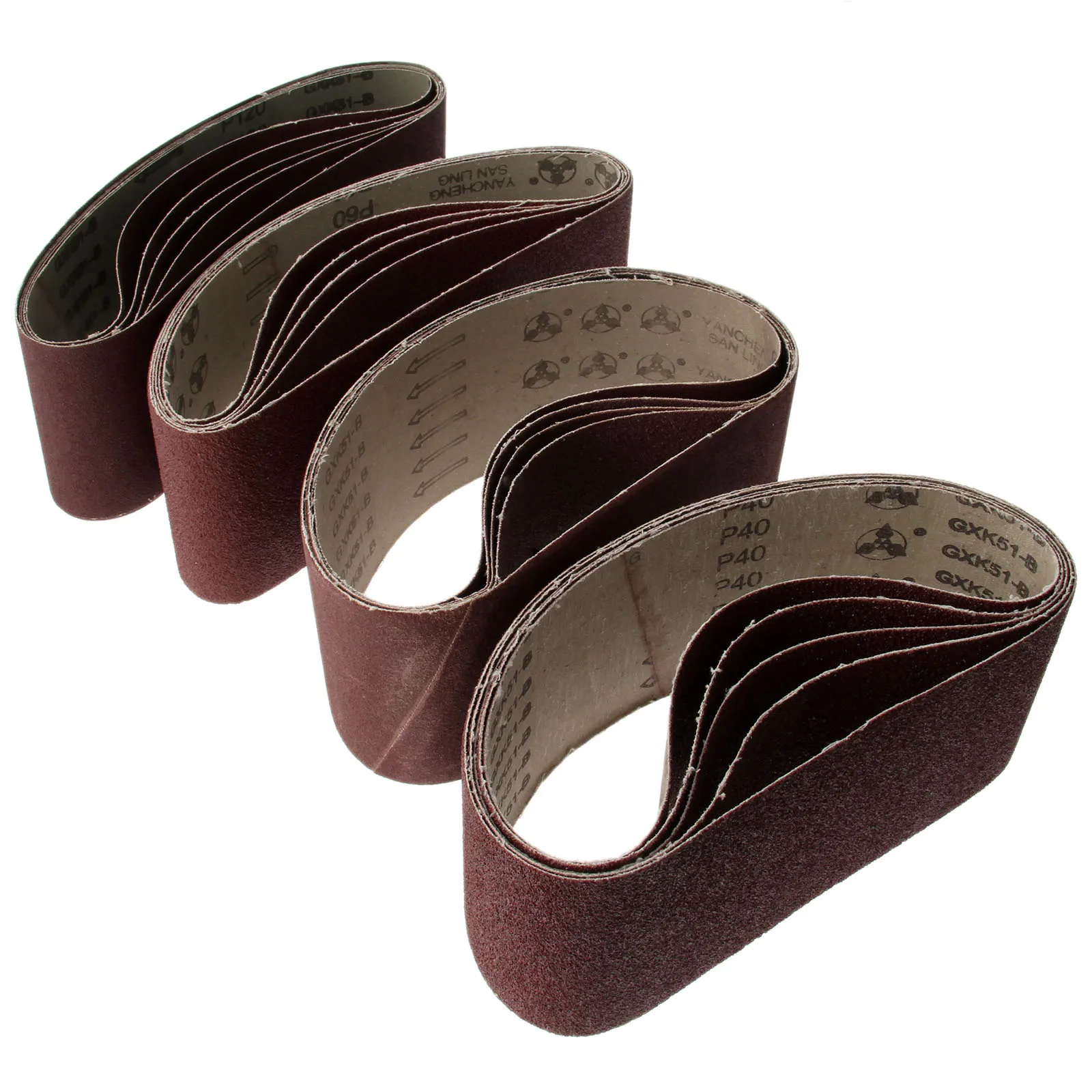 5Pc Dremel Accessories Abrasive Sanding Belts Grit 60/80/120 Oxide Belt