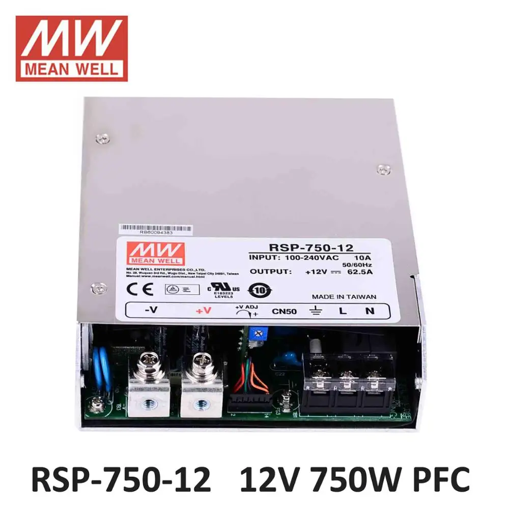 Meanwell RSP 750W PFC лабораторный блок питания 5 В/12/27 V 750 W импульсный источник драйвера