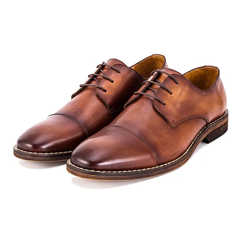 Genuíno De Redondo Brown Dedo Pé Nova Calçado Vintage Do Mão Alta Clássico Couro Ss75 black Festa Feitos Qualidade Homem Marrom À Homens Vestido Casamento Dos Sapatos Formal 5wIqxIHUnF