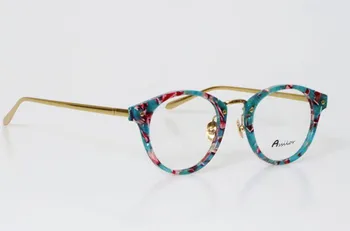 

Pure Titanium Anti-Corrosion Granny Chic Women and Man Full Frame Rounded Glasses Clear Eye Lens Female Spectacle Eyewear