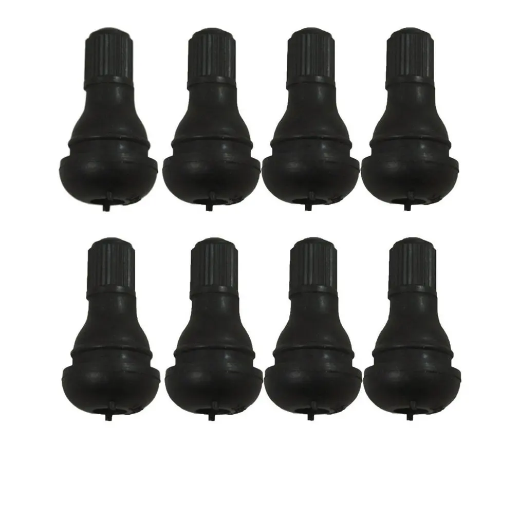 

New 8pcs/Set Snap-In Black Rubber Valve Stem TR412 for Tubeless 11.5mm Rim Holes Vehicle Tires Valve Stems Wheels Tires Parts