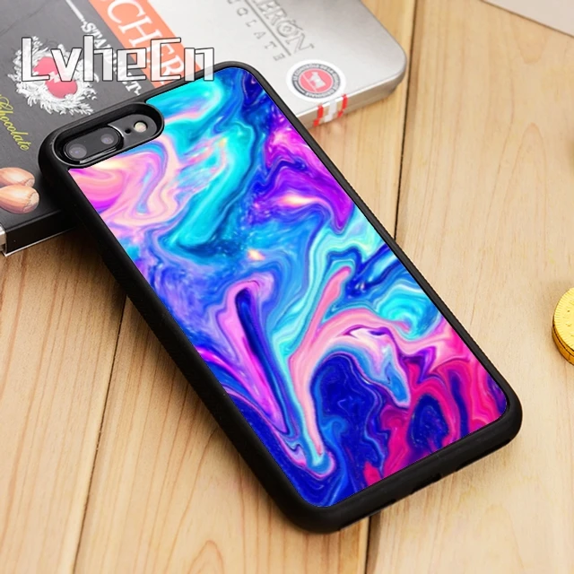 

LvheCn Luxury Iridescent Holographic Phone Case Cover For iPhone 5 5s SE 6 6s 7 8 10 X Samsung Galaxy S6 S7 edge S8 S9 plus