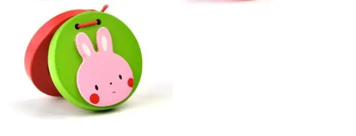 Exempt postage Orff instruments percussion wooden children cartoon castanet round dance board baby music toy animals