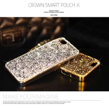 Dower Me Fashion Chrome Crystal Diamond Case For Iphone 6 6S 7 Plus 5 SE 5C Samsung Galaxy Note 5 4 3 S8 S7 S6 Edge Plus S5 S4