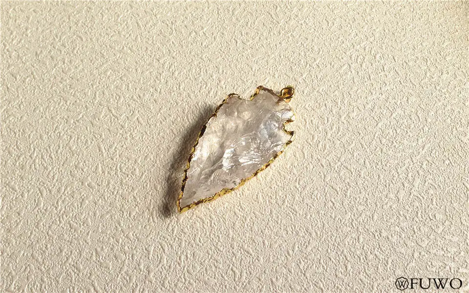 Natural Crystal Quartz Arrow Pendant 7