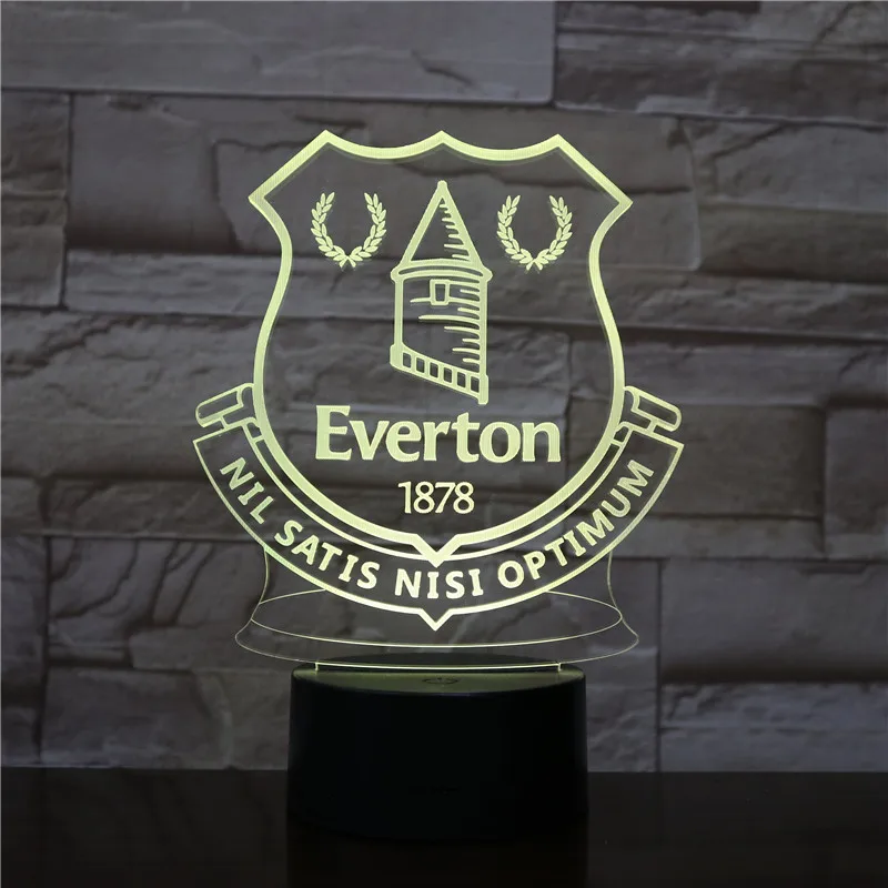 

Everton Fans Tops 3D LED Night Light Desk Lamp Home Lighting 7 Color Change Gift with Remote Controller GX2162 Drop Shipping