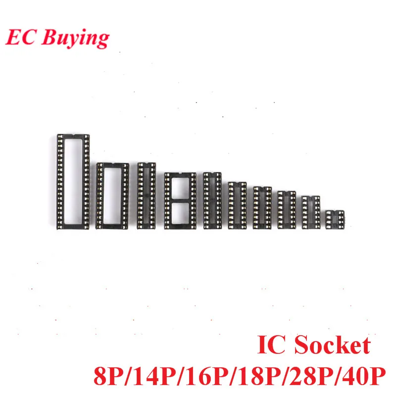 10 шт. SMD IC Разъем DIP8 DIP14 DIP16 DIP18 DIP20 DIP28 DIP40 разъемы DIP разъем 8P 14P 16P 18P 20P 28P 40P Pin |