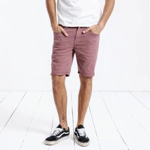 Модные высококачественные джинсовые шорты мужские летние новые фиолетовые красные модные красивые узкие облегающие отбеленные джинсы больших размеров брендовая одежда