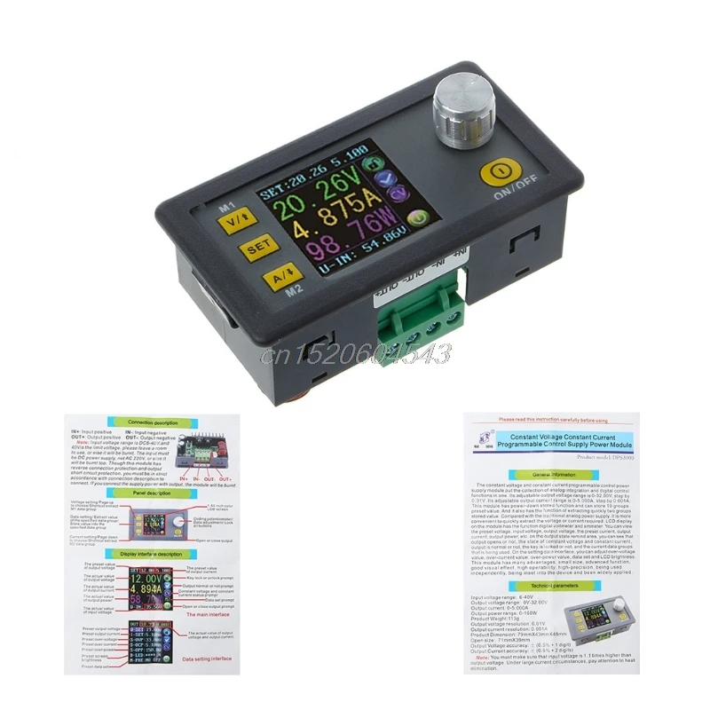 

Programmable Current Voltage Constant Step-down Power Module Supply Buck Converter Voltage LCD Voltmeter DPS5005 DPS3005 DPS3003