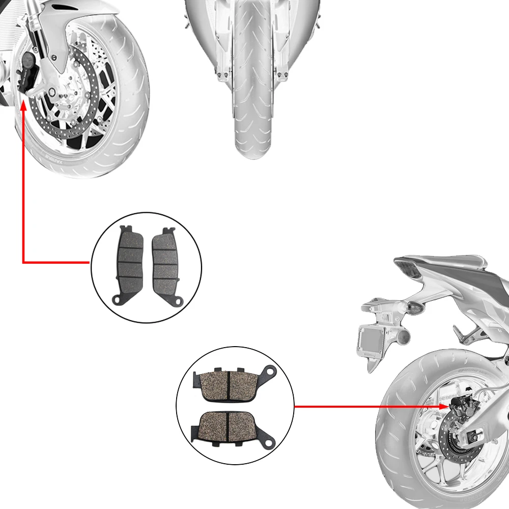 Sclmotos-2 пары тормозных колодок для Honda CB500X CB 500X2014 передний диск и задний диск Мотоцикл тормозные колодки комплект тормозная система