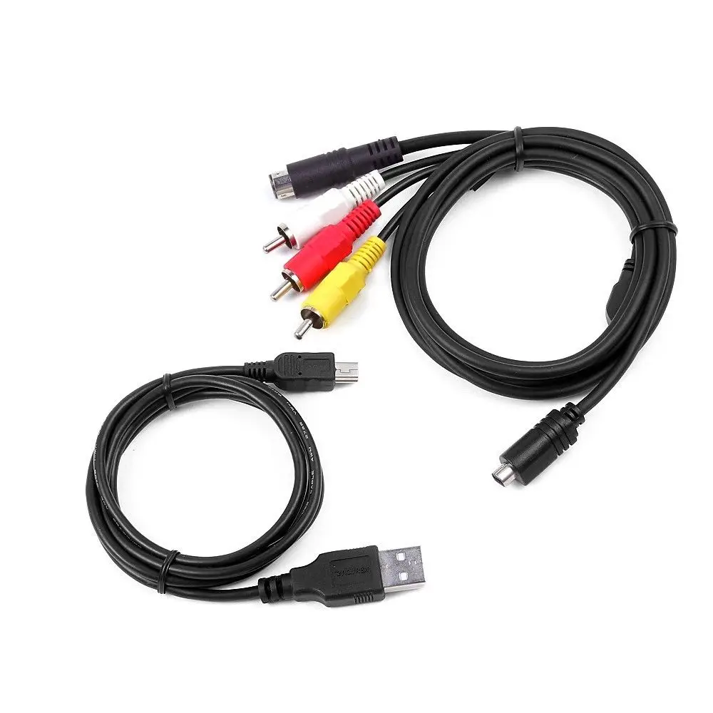 AV A/V TV Video+USB Data SYNC Cable Cord For SONY Handycam DCR SR85 e
