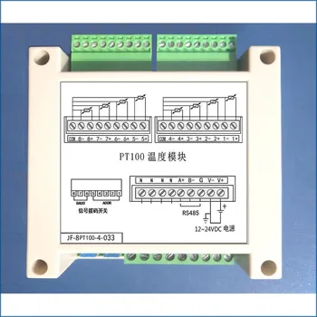 

8-way Pt100 Temperature Acquisition Module, Three-line System, Supporting Modbus-RTU Kingview JF-8PT100