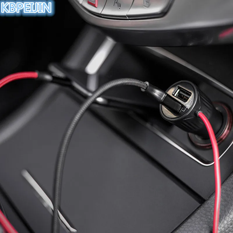 Зарядных порта USB для автомобиля передних и задних сидений Быстрая Зарядка адаптер с удлинителем линии кабель для Audi a4 a3 q5 q7 a5 b6 b8 a6 c5 b7 c6 a8 tt автомобильные аксессуары