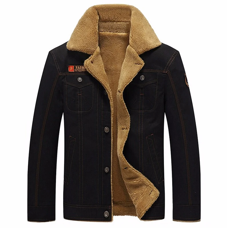 Зимние куртки мужские в стиле милитари верхняя одежда тактических ВВС куртки-бомберы Для мужчин s меха джинсовая куртка с воротником пальто 5XL jaqueta masculino